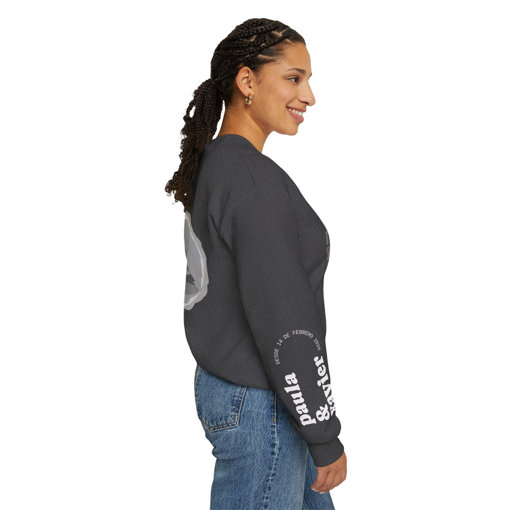 Cockatiel Couples Sweatshirt — "Love Forever Inseparable" Cute Bird Lover Crewneck — Couple names & date customizable