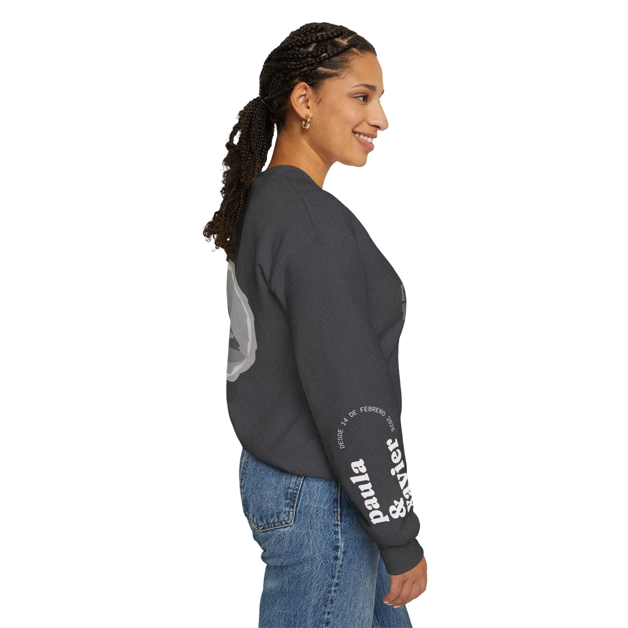 Cockatiel Couples Sweatshirt — "Love Forever Inseparable" Cute Bird Lover Crewneck — Couple names & date customizable