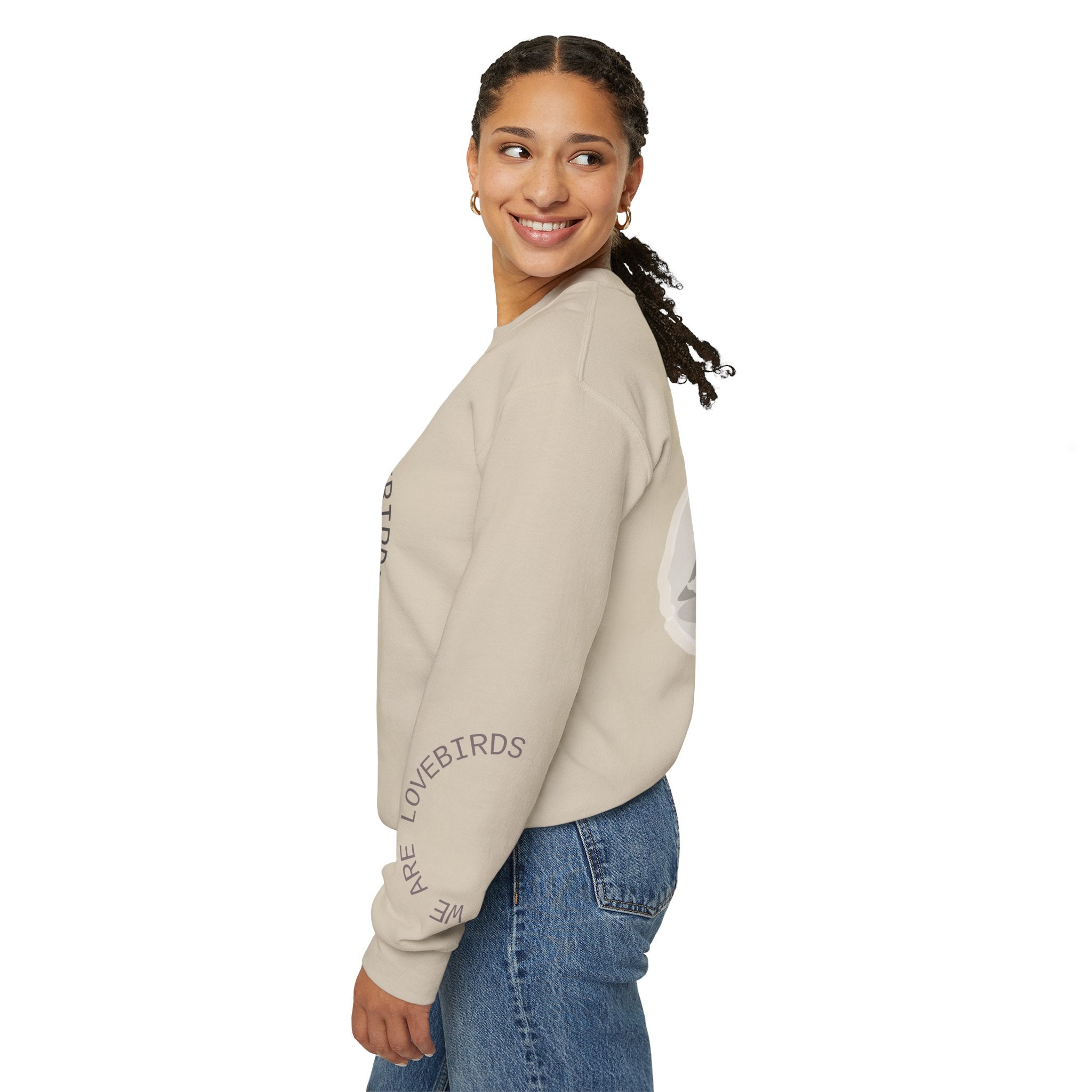 Cockatiel Couples Sweatshirt — "Love Forever Inseparable" Cute Bird Lover Crewneck — Couple names & date customizable