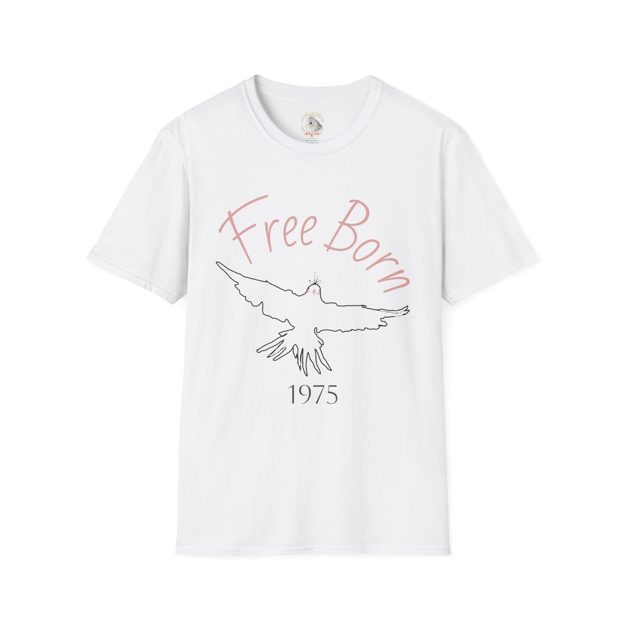 FREE BORN Since (YEAR) – Cockatiel Lover Freedom T-Shirt