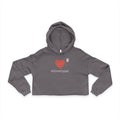 Cropped Hoodie for Pet Lovers | #ilovemypet Heart Front & Cockatiel Back | Pet lover gift for her