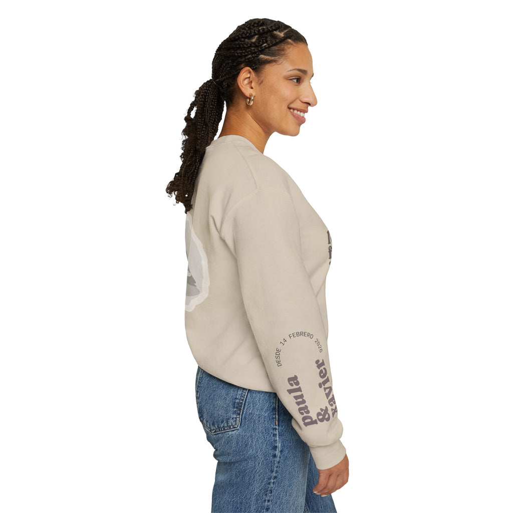 Cockatiel Couples Sweatshirt — "Love Forever Inseparable" Cute Bird Lover Crewneck — Couple names & date customizable
