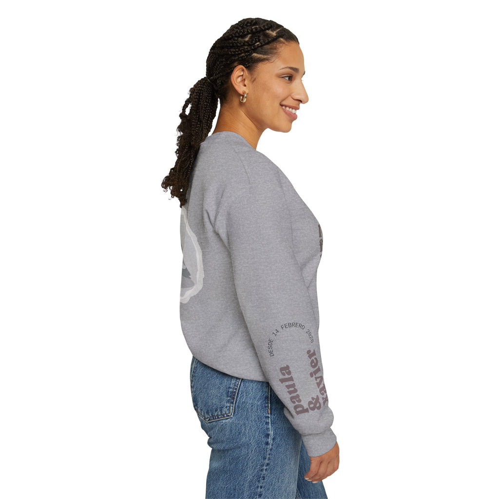Cockatiel Couples Sweatshirt — "Love Forever Inseparable" Cute Bird Lover Crewneck — Couple names & date customizable