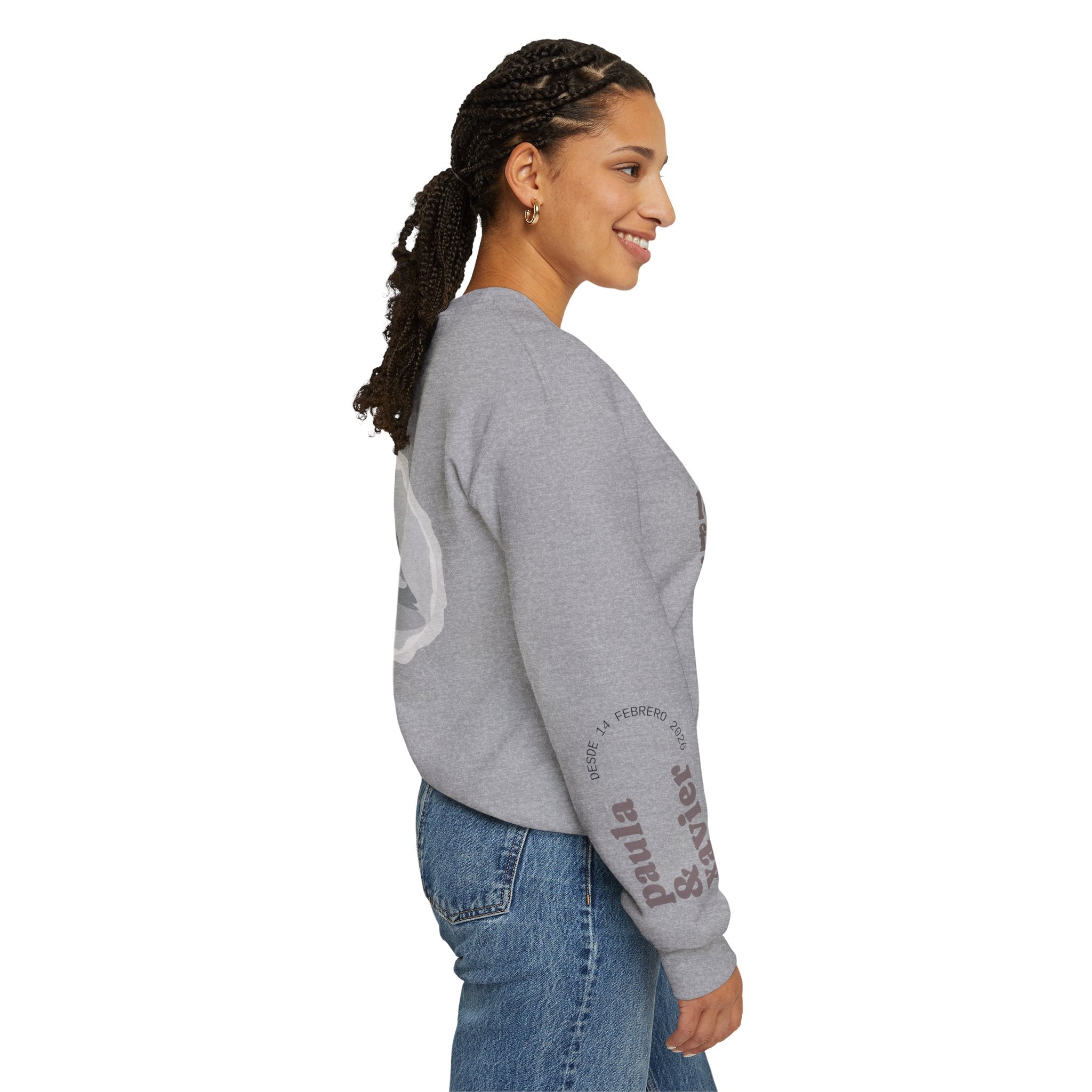 Cockatiel Couples Sweatshirt — "Love Forever Inseparable" Cute Bird Lover Crewneck — Couple names & date customizable