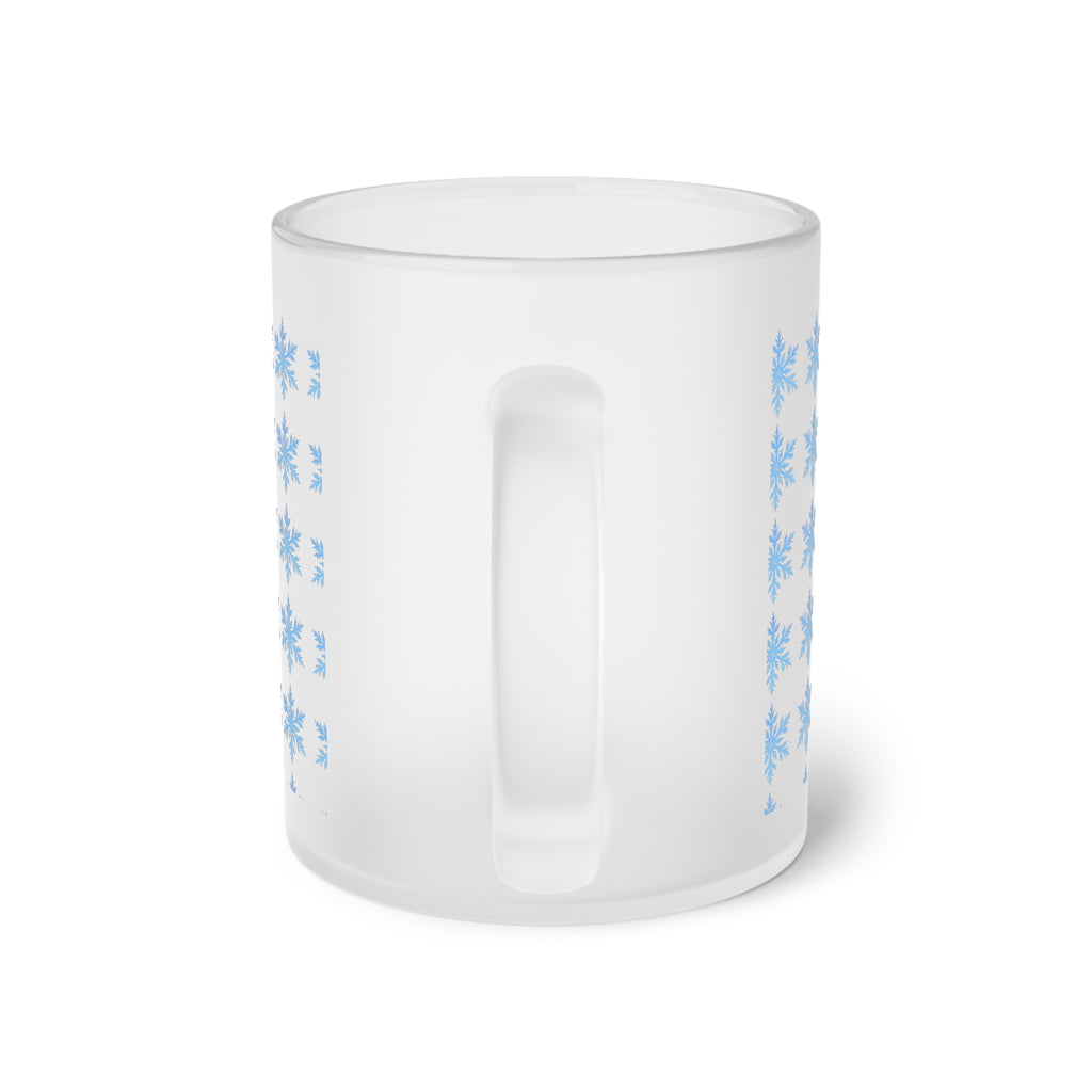 Intentional — Frosted Glass Mug  — Snowflakes Coffee Cup
