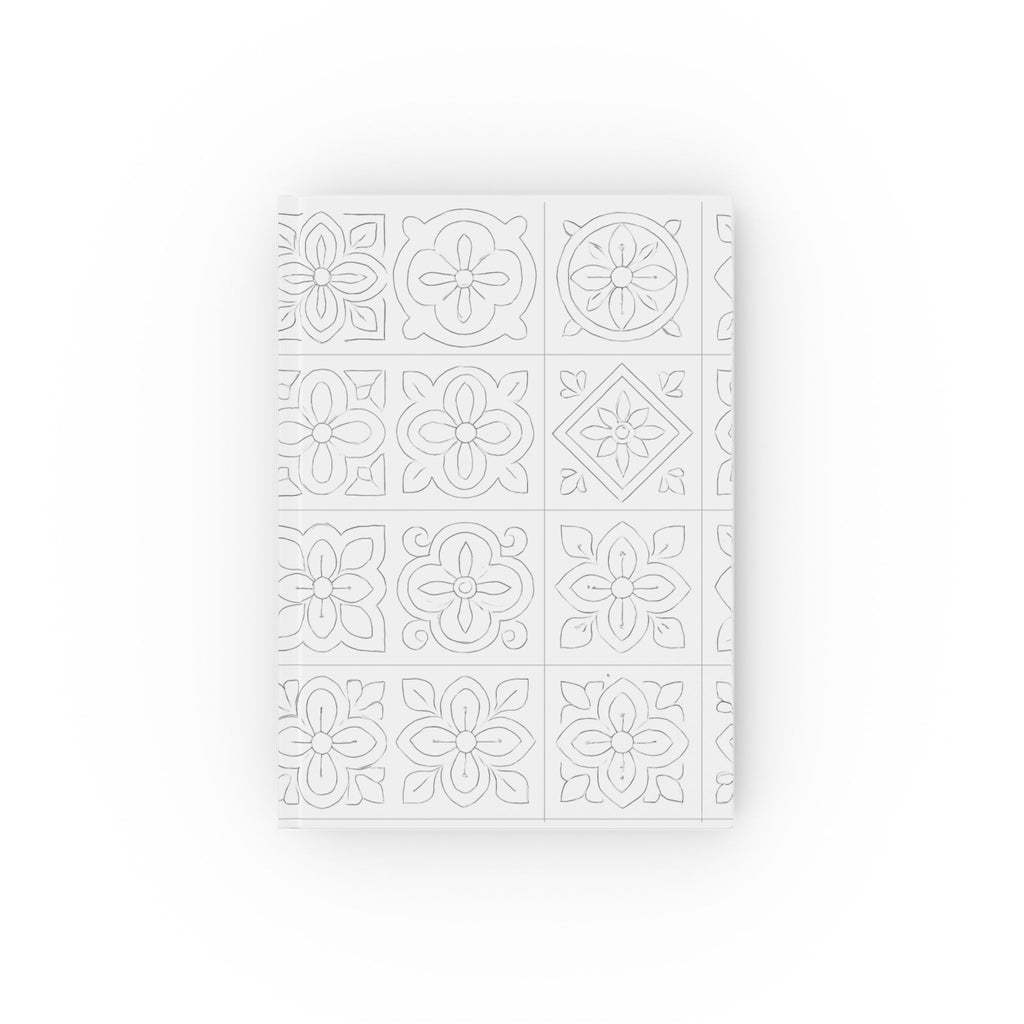 Floral Tile Hardback Journal — Elegant Patterned Notebook for Notes & Journaling