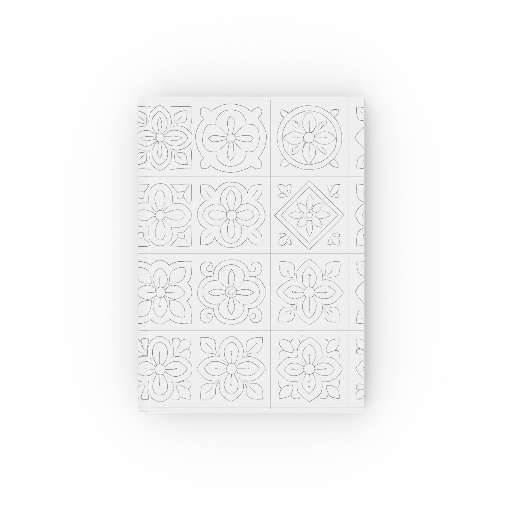 Floral Tile Hardback Journal — Elegant Patterned Notebook for Notes & Journaling