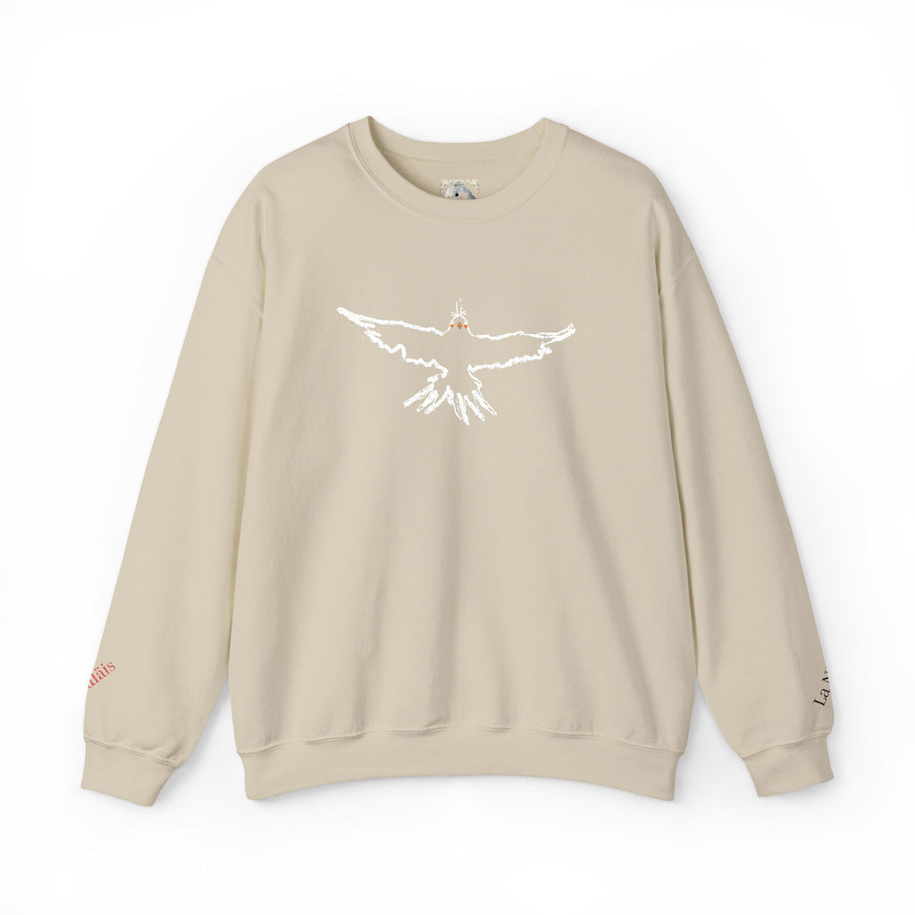 Unisex Heavy Blend™ Crewneck Sweatshirt – Minimalist Flying Cockatiel Design | Gildan 18000 Bird Lover Apparel