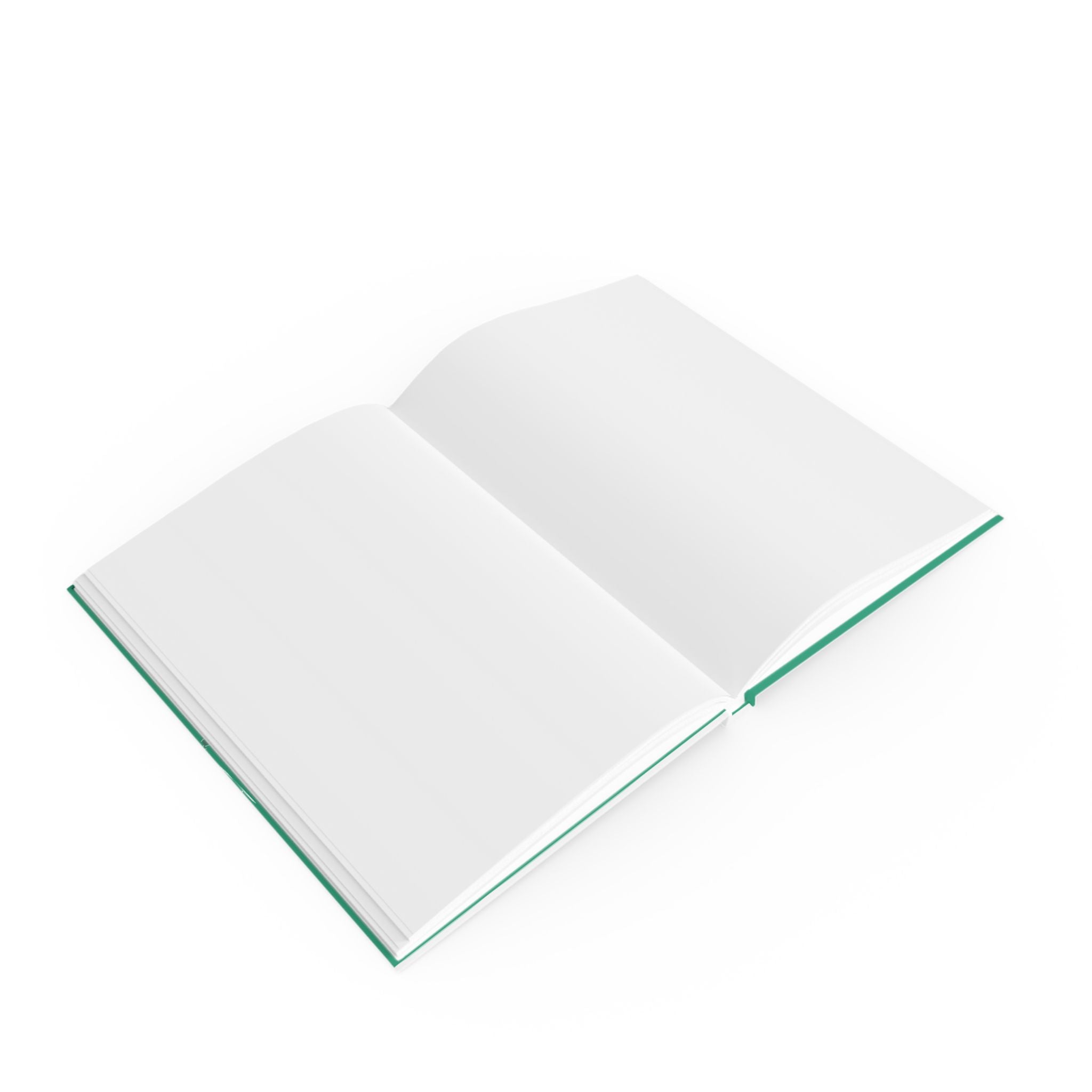 Hardback Journal — Minimal Floral Heart Pattern | Green Notebook for Notes & Gratitude