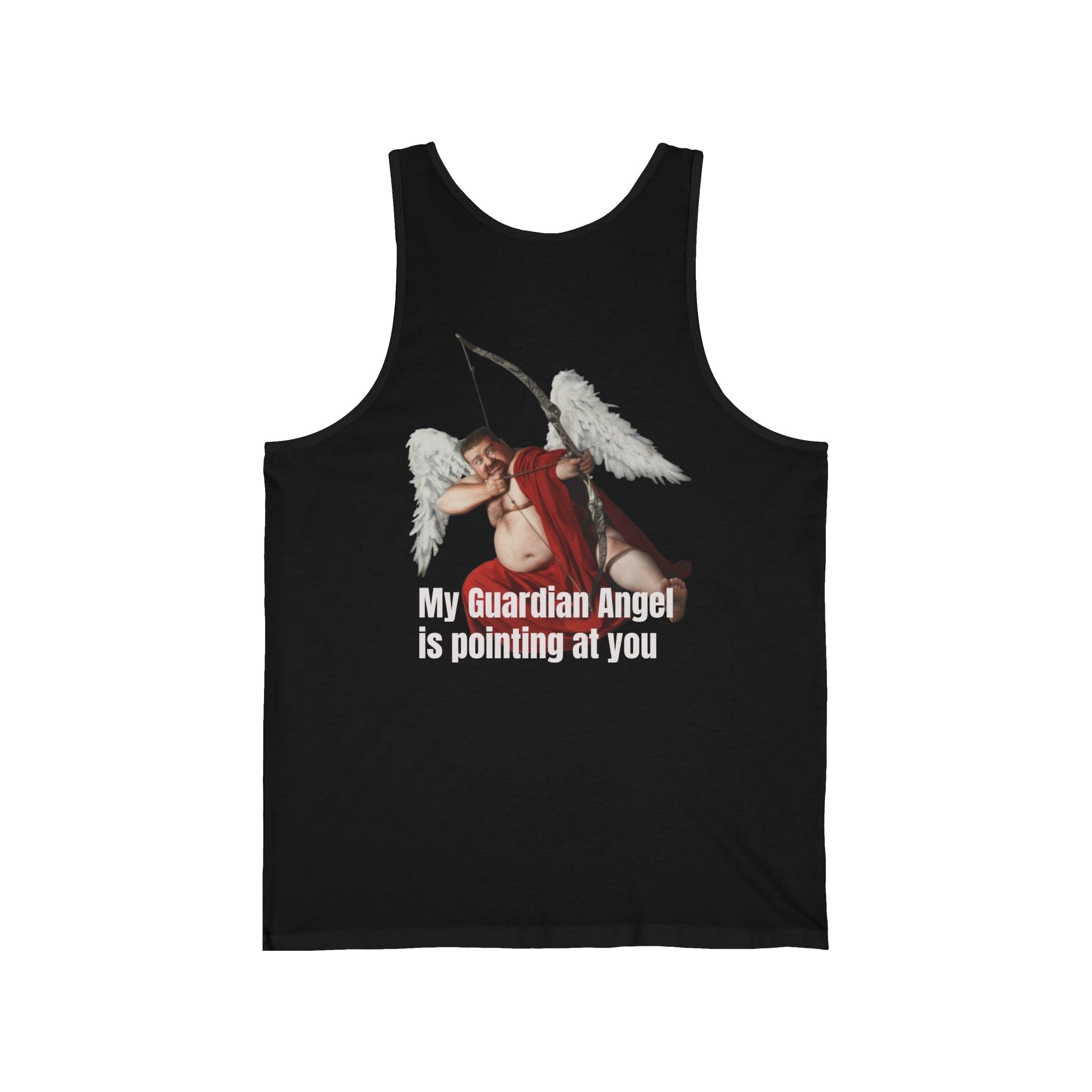 Guardian Angel Tank Top - "Watch What You Do Behind My Back" Graphic