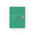 Hardback Journal — Minimal Floral Heart Pattern | Green Notebook for Notes & Gratitude