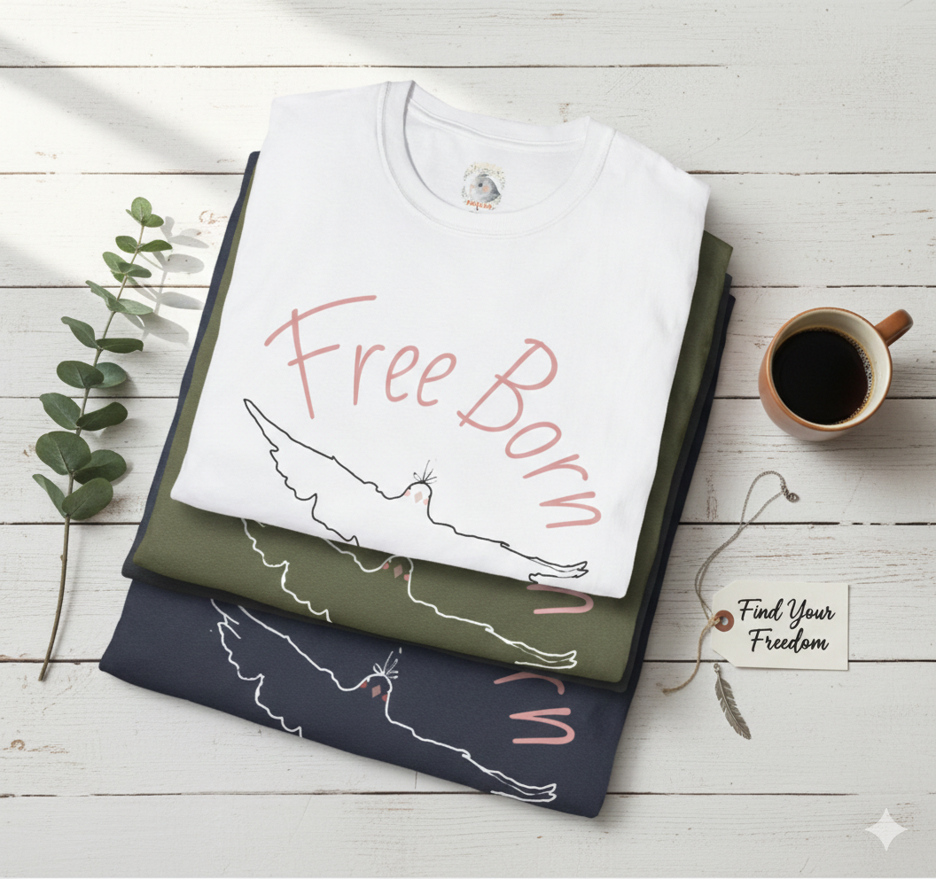 FREE BORN Since (YEAR) – Cockatiel Lover Freedom T-Shirt